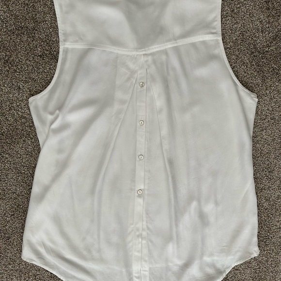 White Shirt, Button Front, Sleeveless, NWT, L - Picture 2 of 3